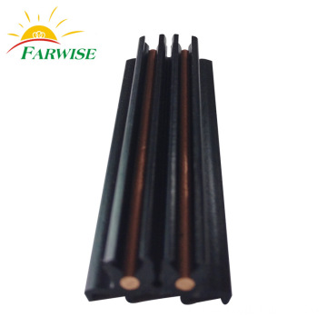 Plastic Extrusion with Copper Conductors track aluminum